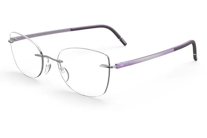 Silhouette The Wave Color Groove Demo Rimless 5567 Eyeglasses - view 3